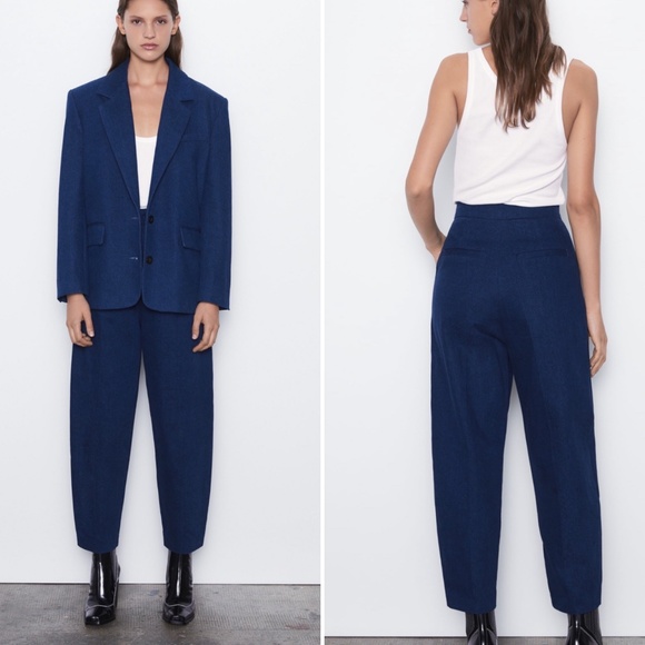 Zara Denim - Zara Slouchy High Waist Denim Trouser Pants  8 NEW